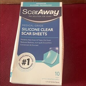 Scar away advanced clear silicone scar sheets